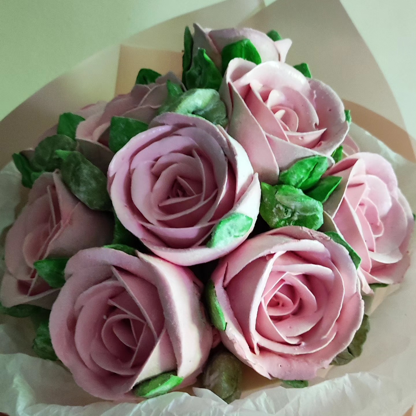 Buchet cu trandafiri în formă de cupol / Букет купольный с розами — изображение 5