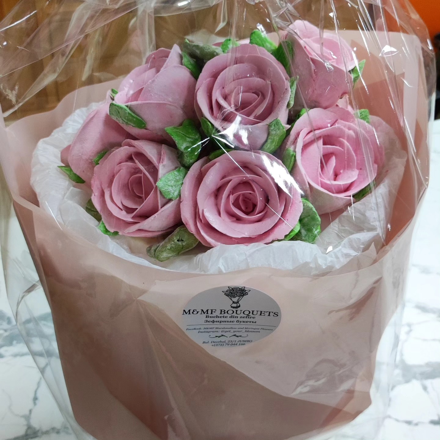 Buchet cu trandafiri în formă de cupol / Букет купольный с розами — изображение 2