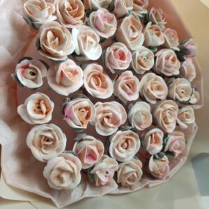 Buchet cu trandafiri de ceai din zefir / Букет с чайными розами из зефира